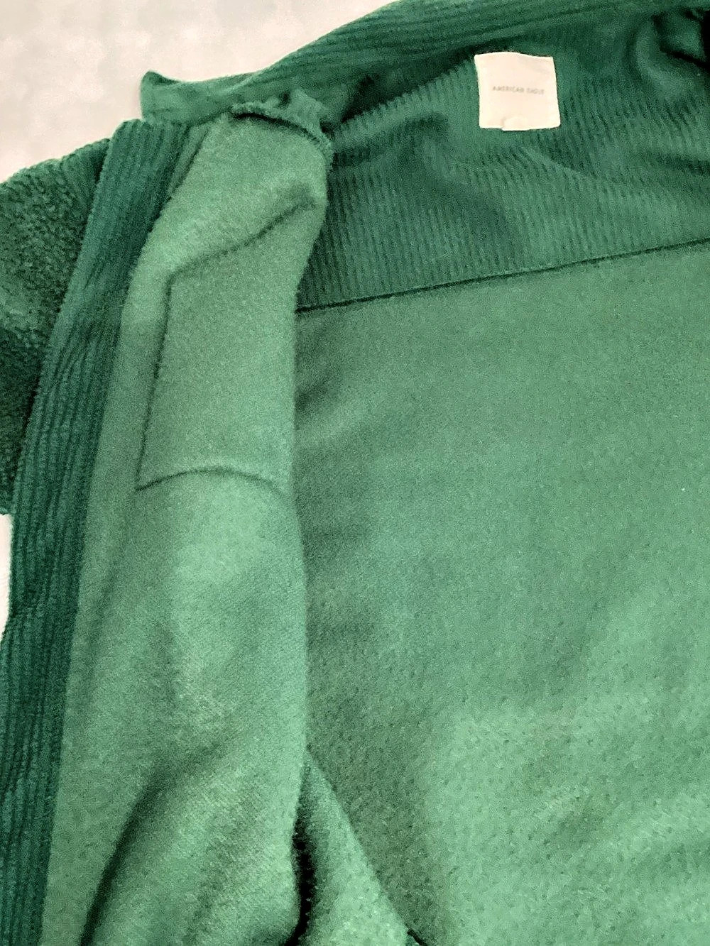 American Eagle AE Fleece Shacket Utility Jacket Green XS - Picture 5 of 5